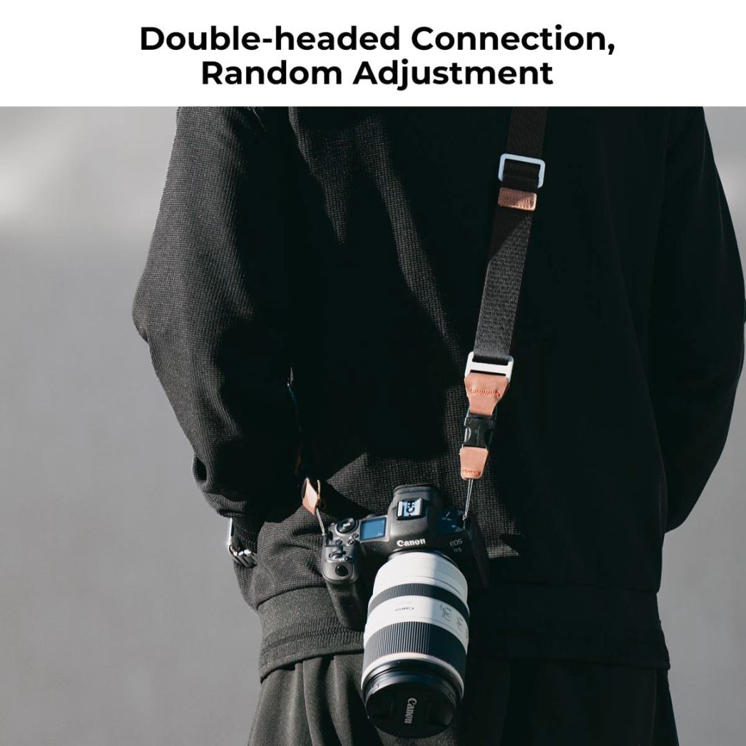 K&F Concept 32mm Camera Neck Strap with Quick Release tamno sivi KF13.115V1 - 3